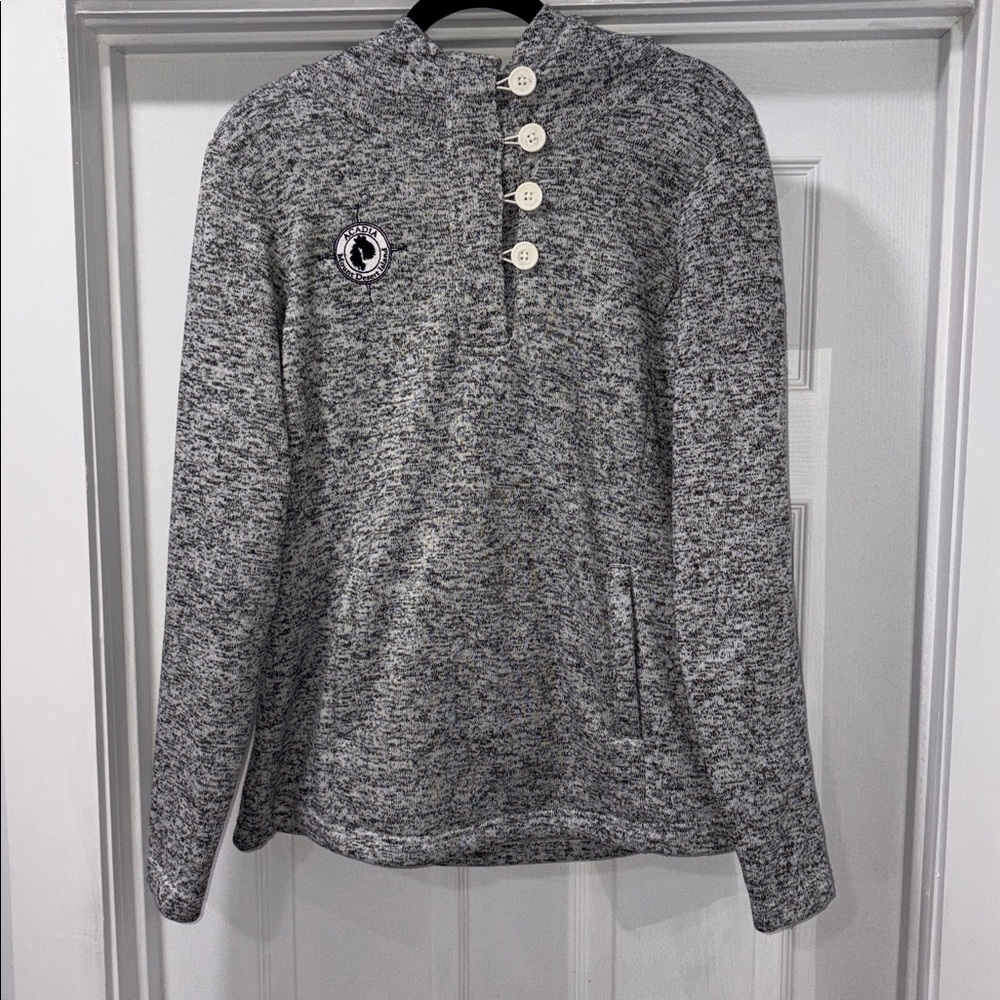 Columbia Acadia Mount Desert Island Logo Heathered Gray Hooded Pullover